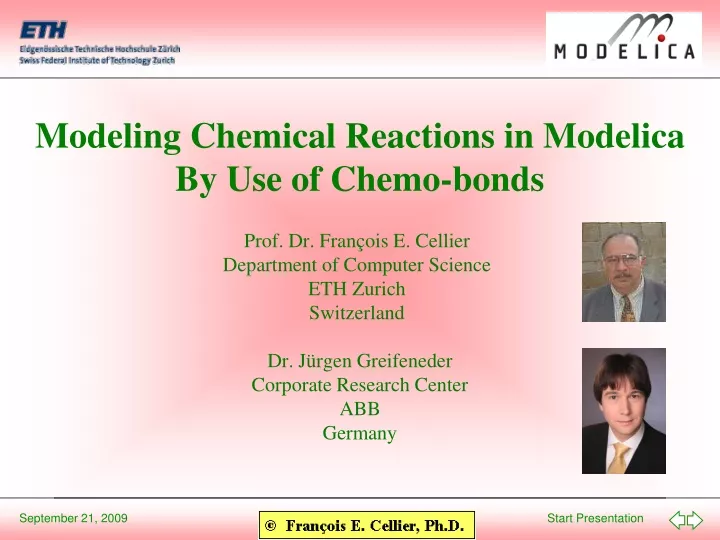 modeling chemical reactions in modelica by use of chemo bonds