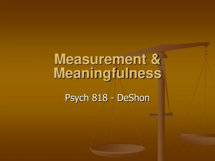 measurement meaningfulness