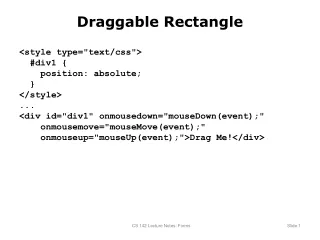 Draggable Rectangle