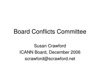 Board Conflicts Committee