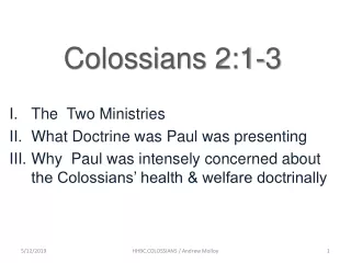 Colossians 2:1-3