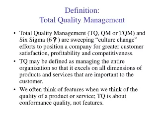 Definition: Total Quality Management