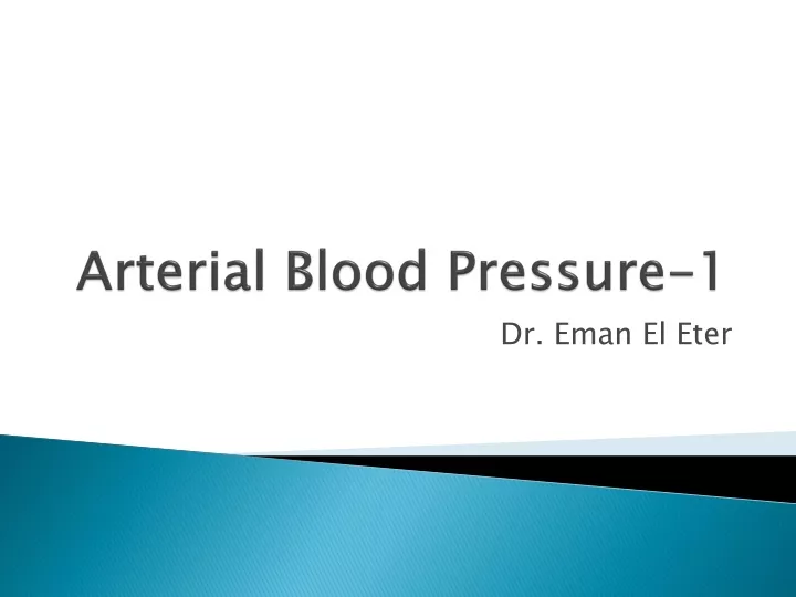 arterial blood pressure 1