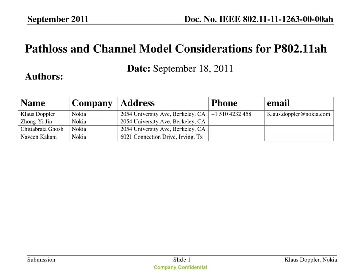 pathloss and channel model considerations for p802 11ah