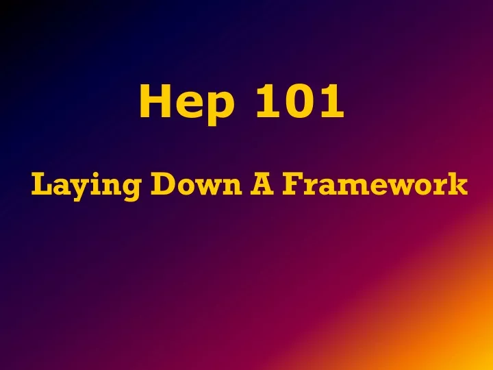 hep 101