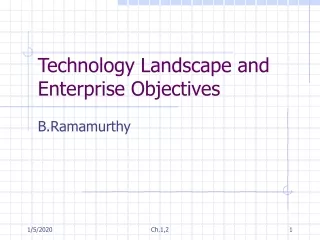 Technology Landscape and Enterprise Objectives