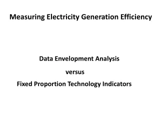 Measuring Electricity Generation Efficiency
