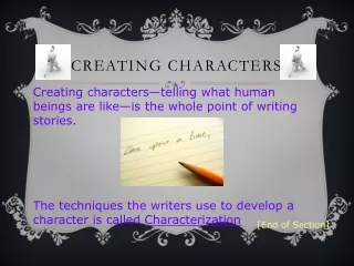 CREATING CHARACTERS