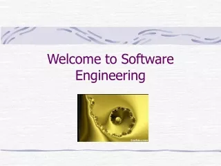 Welcome to Software Engineering