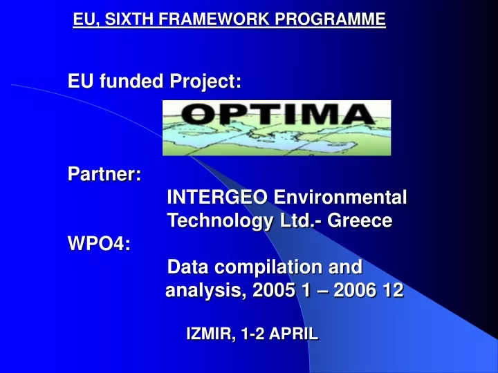 eu sixth framework programme