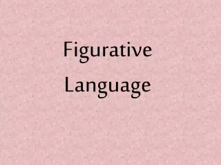 Figurative  Language