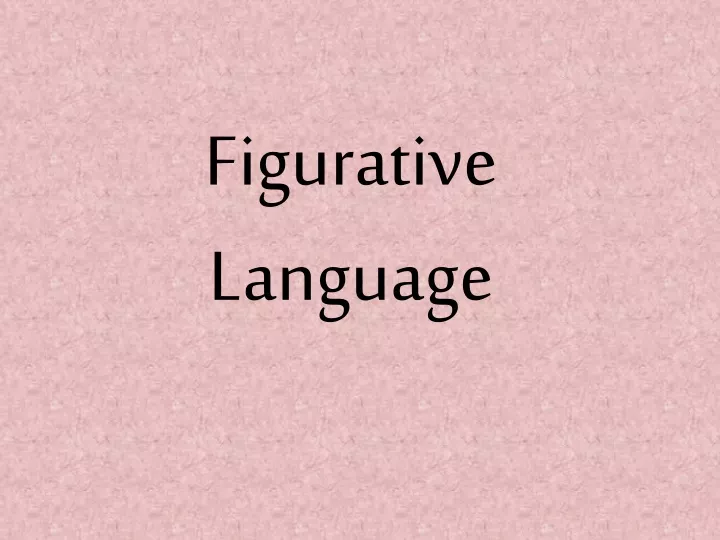 figurative language