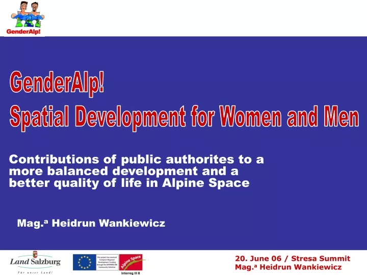 genderalp spatial development for women and men