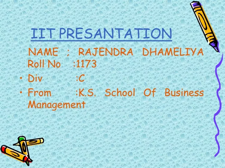 iit presantation