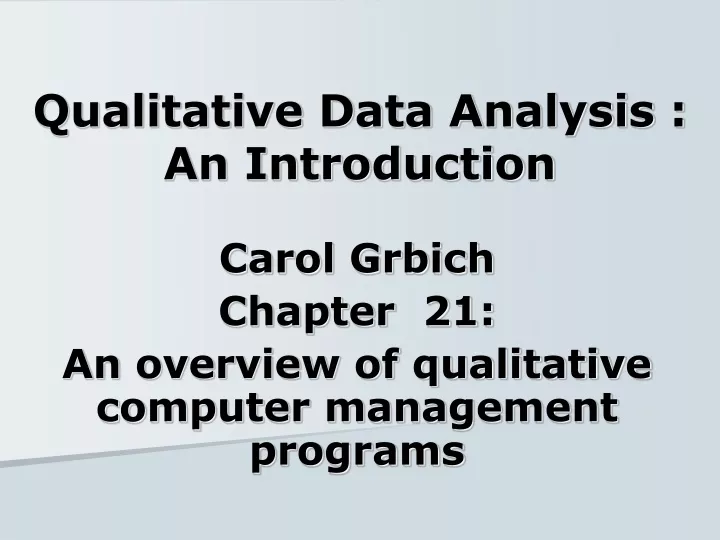 qualitative data analysis an introduction