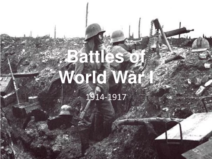 battles of world war i