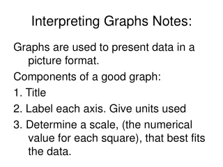 Interpreting Graphs Notes: