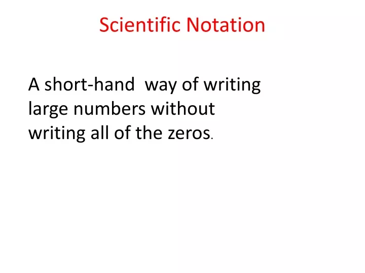 scientific notation