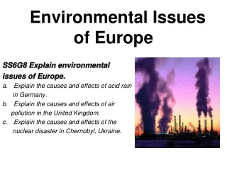 Environmental Issues  of Europe