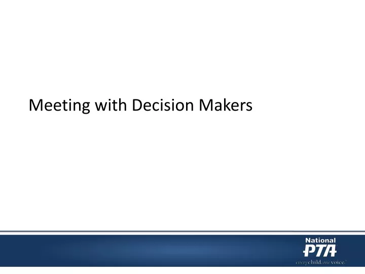 meeting with decision makers