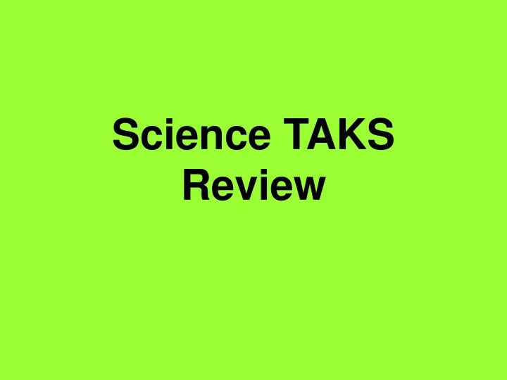 science taks review