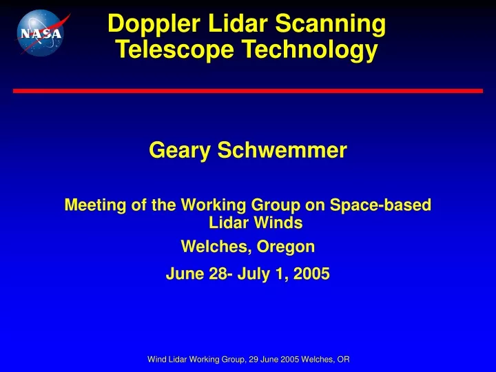 doppler lidar scanning telescope technology