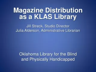 Oklahoma Library for the Blind and Physically Handicapped