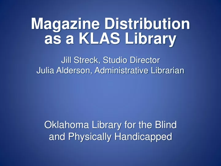 oklahoma library for the blind and physically handicapped