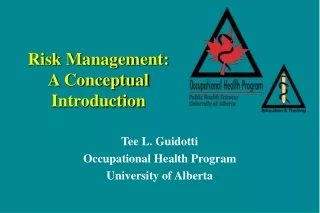 Risk Management:   A Conceptual Introduction