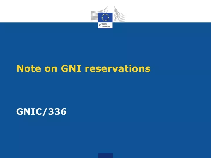 note on gni reservations