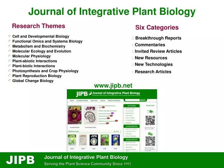 journal of integrative plant biology