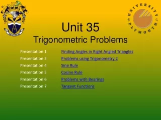 Unit 35 Trigonometric Problems