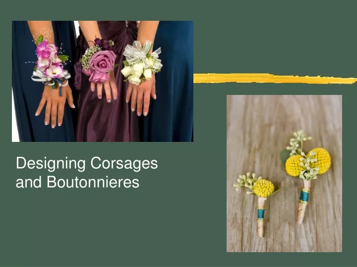 designing corsages and boutonnieres