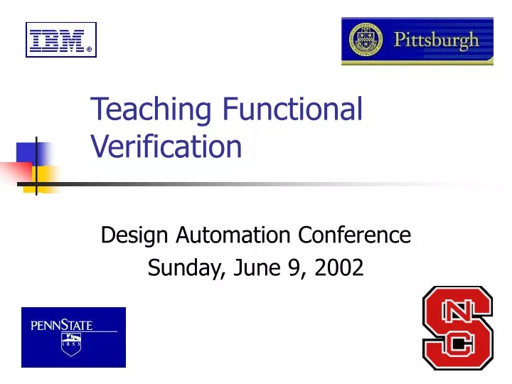 teaching functional verification