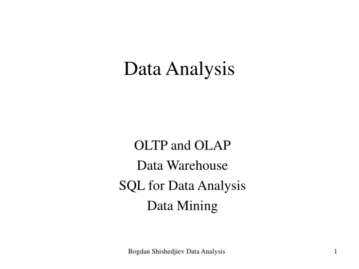 data analysis