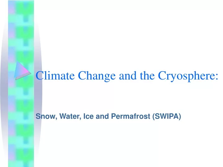 climate change and the cryosphere