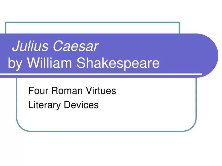 julius caesar by william shakespeare