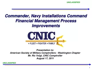 Commander, Navy Installations Command Financial Management Process Improvements