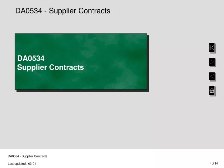 da0534 supplier contracts