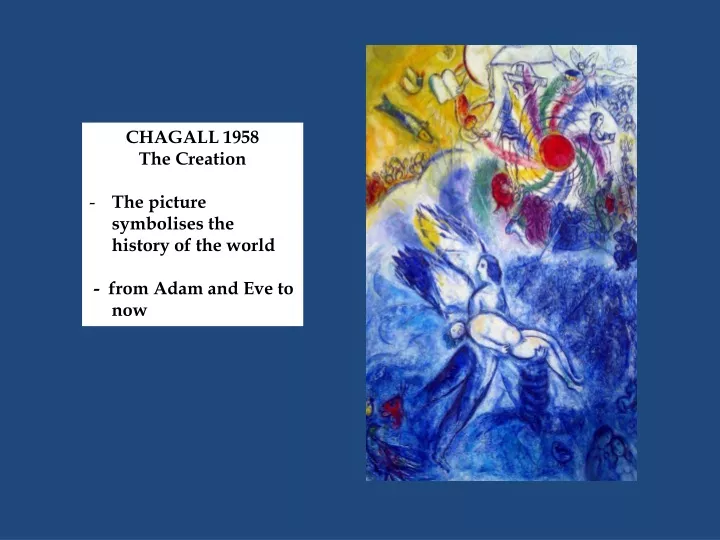 chagall 1958 the creation the picture symbolises