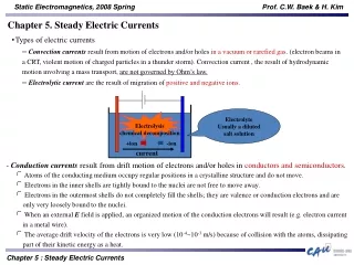 Types of electric currents