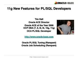 11g New Features for PL/SQL Developers