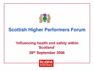Scottish Higher Performers Forum