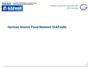 German Alumni Food Network (GAFooN)