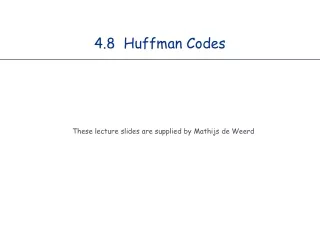 4.8  Huffman Codes