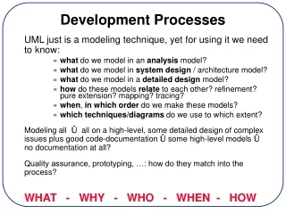 Development Processes