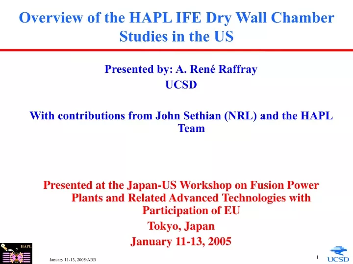 overview of the hapl ife dry wall chamber studies in the us