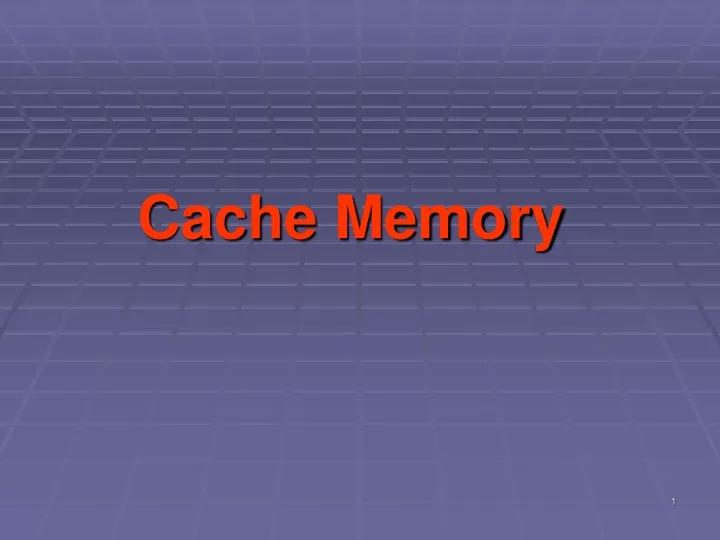 cache memory