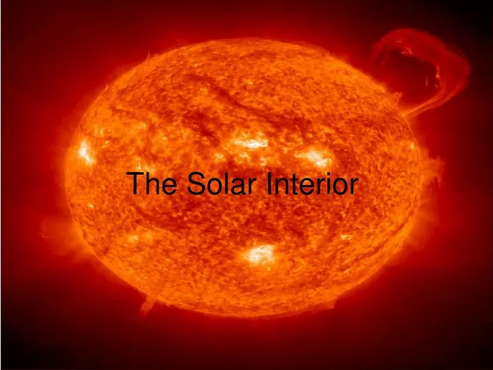 the solar interior