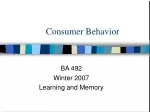 Consumer Behavior - slide 1